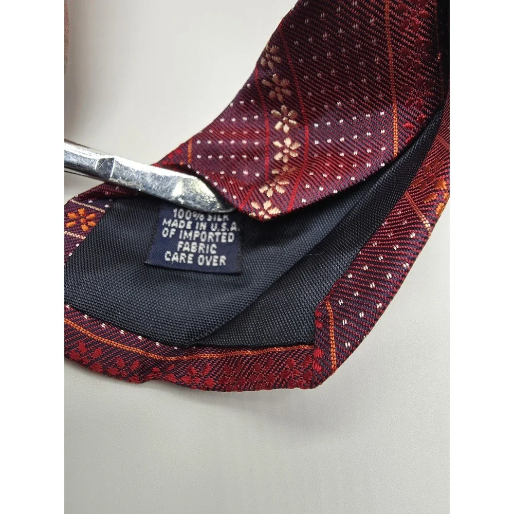 J.CREW Silk Tie Striped Red Orange Blue 57
